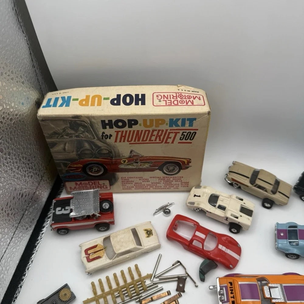 10pc+  Lot Vintage Aurora Slot Cars T-Jet Thunderjet 500 Corvette Porsche Bronco